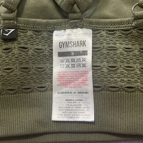 GYMSHARK ENERGY SEAMLESS GREEN SPORTS BRA - Picture 8 of 8